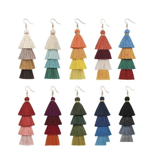 10 colors fashionable bohemian long tassel earrings female multilayer handmade earring eardrop dangle chandelier wholesale selling moysm, Silver
10 colors fashionable bohemian long tassel earrings female multilayer handmade earring eardrop dangle chandelier wholesale selling moysm, Silver