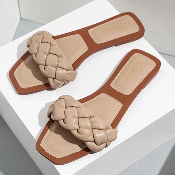 slippers litthing fashion flat women weave slides sandal ladies mules outdoor beach lady shoes woman home female, Black
slippers litthing fashion flat women weave slides sandal ladies mules outdoor beach lady shoes woman home female, Black