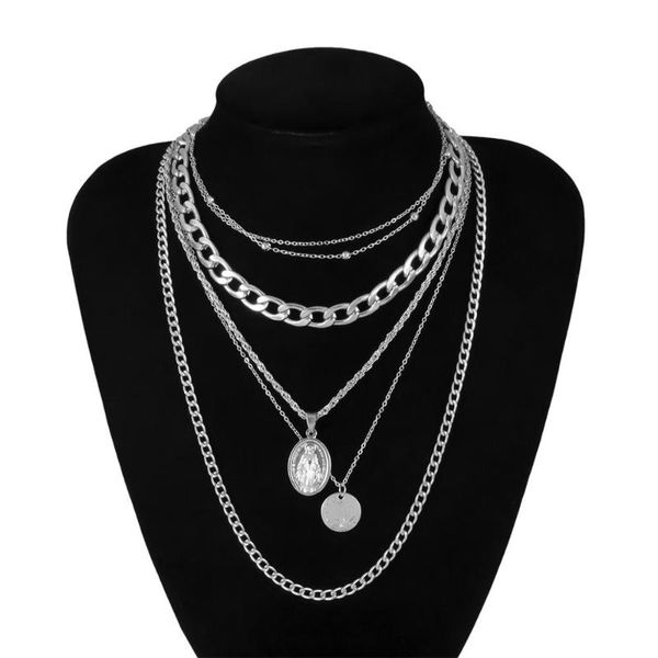 pendant necklaces embossed portrait geometric bohemian female 6 layers necklace retro gold carved coin jewelry 2021, Silver
pendant necklaces embossed portrait geometric bohemian female 6 layers necklace retro gold carved coin jewelry 2021, Silver