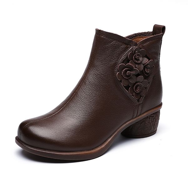 gktinoo spring autumn women boots genuine leather thick heels ankle boots for women shoes retro flower zipper short boots 201022, Black
gktinoo spring autumn women boots genuine leather thick heels ankle boots for women shoes retro flower zipper short boots 201022, Black