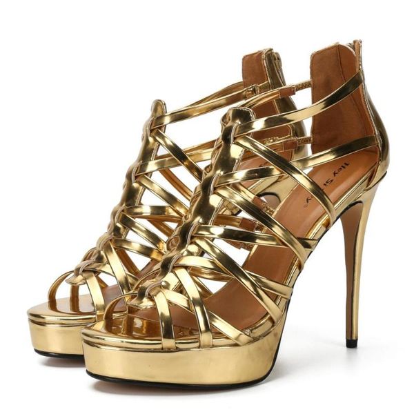sandals luxury women high heels cut-out red gold ladies gladiator summer party women's stripper fetish shoes, Black
sandals luxury women high heels cut-out red gold ladies gladiator summer party women's stripper fetish shoes, Black