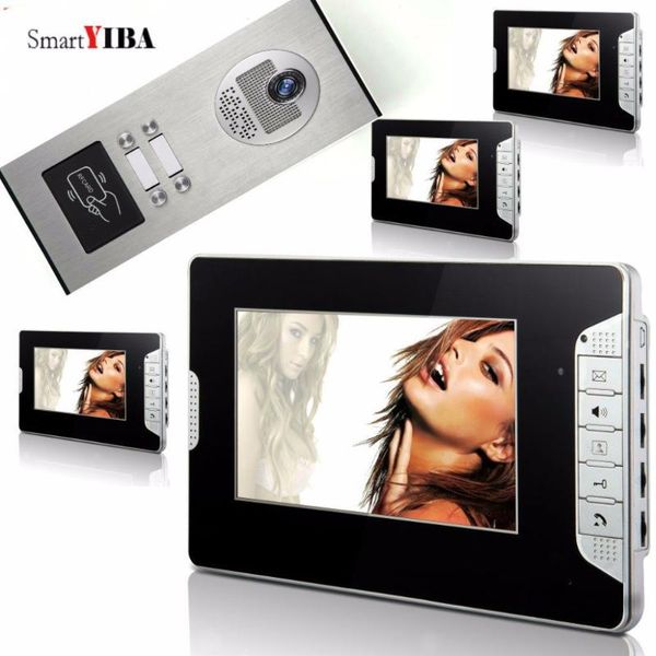 smartyiba home video intercom 7 inch video door phone doorbell door chime rfid access control system for 4 unit apartment
smartyiba home video intercom 7 inch video door phone doorbell door chime rfid access control system for 4 unit apartment