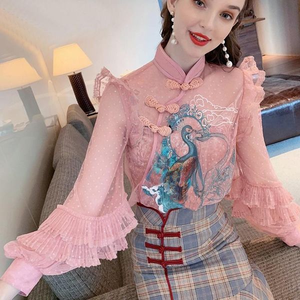 chinese style clothing women blouses 2020 fashion cheongsam lace sleeves mandarin collar hanfu girls chinese shirts ff2883, Red
chinese style clothing women blouses 2020 fashion cheongsam lace sleeves mandarin collar hanfu girls chinese shirts ff2883, Red