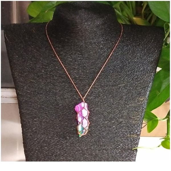 rainbow natural stone pendant necklace quartz chakra wrapped rope chain long necklace for women diy weave pendant charms qyljww, Black
rainbow natural stone pendant necklace quartz chakra wrapped rope chain long necklace for women diy weave pendant charms qyljww, Black