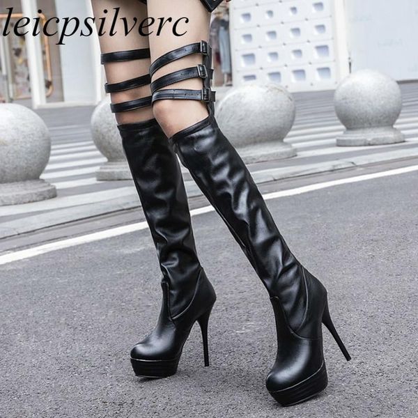 boots women's autumn winter super high heel over the knee round toe slip on thin platform 2021 pu fashion black
boots women's autumn winter super high heel over the knee round toe slip on thin platform 2021 pu fashion black