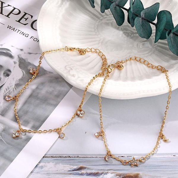 2020 women's crystal gold chain simple anklet female bohemian pentagram moon pendant leg foot jewelry ank qyldbt, Red;blue
2020 women's crystal gold chain simple anklet female bohemian pentagram moon pendant leg foot jewelry ank qyldbt, Red;blue