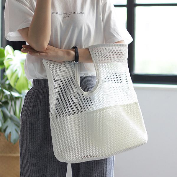 custom fashion casual simple folding canvas bag hollow out mesh big net handbag clear women tote beach bag
custom fashion casual simple folding canvas bag hollow out mesh big net handbag clear women tote beach bag