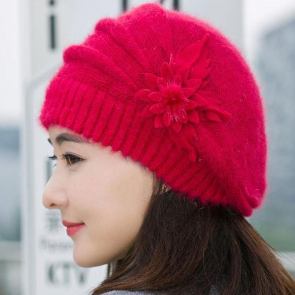 berets autumn winter solid color wonderful fashion women ladies flower knit crochet beanie hat keep warm cap beret female, Blue;gray
berets autumn winter solid color wonderful fashion women ladies flower knit crochet beanie hat keep warm cap beret female, Blue;gray
