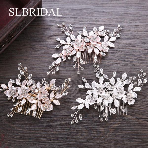 slbridal handmade crystal rhinestones flower leaf wedding jewelry hair comb bridal headpieces hair accessories bridesmaids women, Golden;silver
slbridal handmade crystal rhinestones flower leaf wedding jewelry hair comb bridal headpieces hair accessories bridesmaids women, Golden;silver