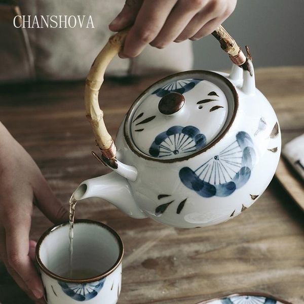 chanshova китай фарфоровом чайнике 800мл традиционный ретро бамбуковые ручки расписанную чайный сервиз керамические чашки кофе чай чайник h2 
chanshova китай фарфоровом чайнике 800мл традиционный ретро бамбуковые ручки расписанную чайный сервиз керамические чашки кофе чай чайник h2