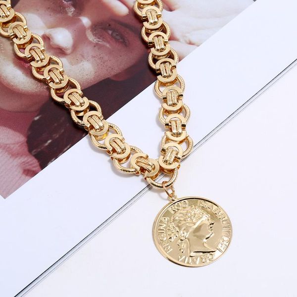 pendant necklaces sale exaggerated retro head coin 2021 latest customize fashion chain big cross-border style necklace, Silver
pendant necklaces sale exaggerated retro head coin 2021 latest customize fashion chain big cross-border style necklace, Silver
