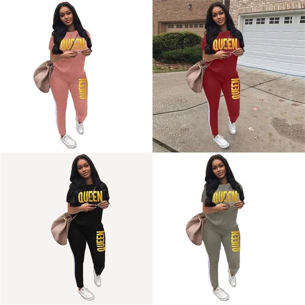 women summer designer tracksuit stamping gold letters printed short sleeve t shirts pants leggings two piece casual outfit sportswear h2103, White
women summer designer tracksuit stamping gold letters printed short sleeve t shirts pants leggings two piece casual outfit sportswear h2103, White