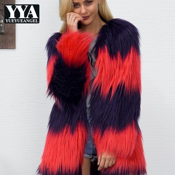 streetwear mixed color faux fur coat women fashion v-neck warm hairy jacket autumn winter colorful striped fake fur overcoat1, Black
streetwear mixed color faux fur coat women fashion v-neck warm hairy jacket autumn winter colorful striped fake fur overcoat1, Black