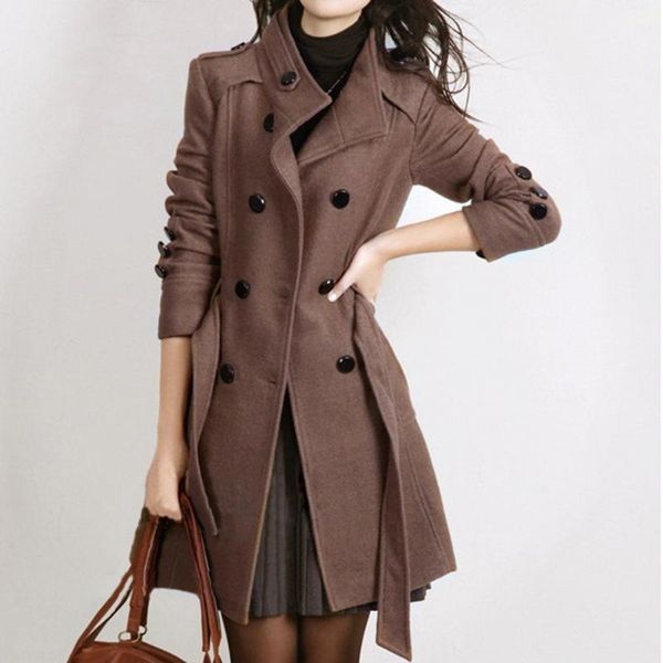 trench coat for women suede fashion loose winter warm long sleeve button coat with belt high street wear#31, Tan;black
trench coat for women suede fashion loose winter warm long sleeve button coat with belt high street wear#31, Tan;black