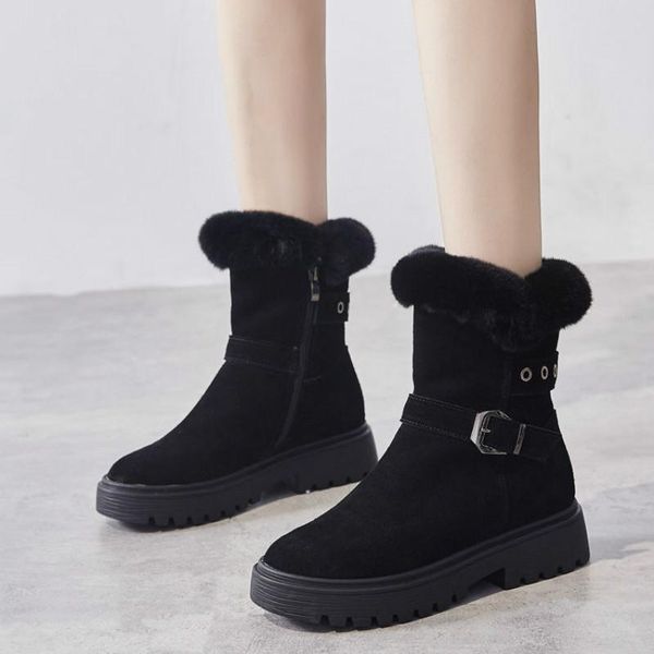 boots women winter plush shoes casual platform mid-calf boots ladies buckle wedge snow female leather bota feminina 2020, Black
boots women winter plush shoes casual platform mid-calf boots ladies buckle wedge snow female leather bota feminina 2020, Black