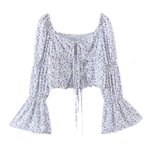 2021 summer women new french small floral lace placket flared sleeves square collar shirt female beach top, White
2021 summer women new french small floral lace placket flared sleeves square collar shirt female beach top, White