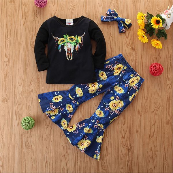 clothing sets 3pcs newborn toddler kids baby girl clothes sunflower print long sleeve t-shirt flare pants outfit, White
clothing sets 3pcs newborn toddler kids baby girl clothes sunflower print long sleeve t-shirt flare pants outfit, White
