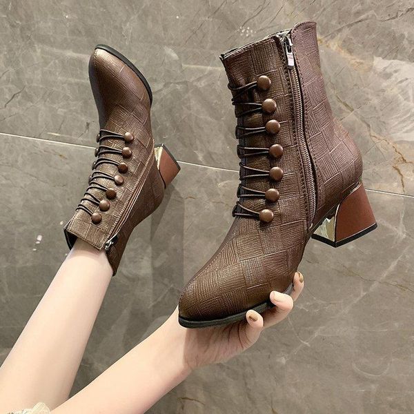 pointed toe lace up ankle boots women pumps square heel keep warm winter women shoes high heel boots zapatillas mujer 35-43, Black
pointed toe lace up ankle boots women pumps square heel keep warm winter women shoes high heel boots zapatillas mujer 35-43, Black