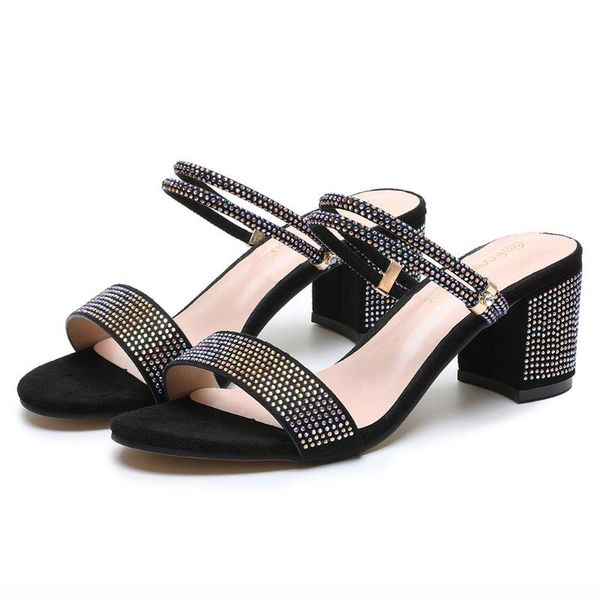 women fish mouth slipper high heels sandals antiskid toes party shoes new summer fashion crystal sandals open-toed beach#309, Black
women fish mouth slipper high heels sandals antiskid toes party shoes new summer fashion crystal sandals open-toed beach#309, Black