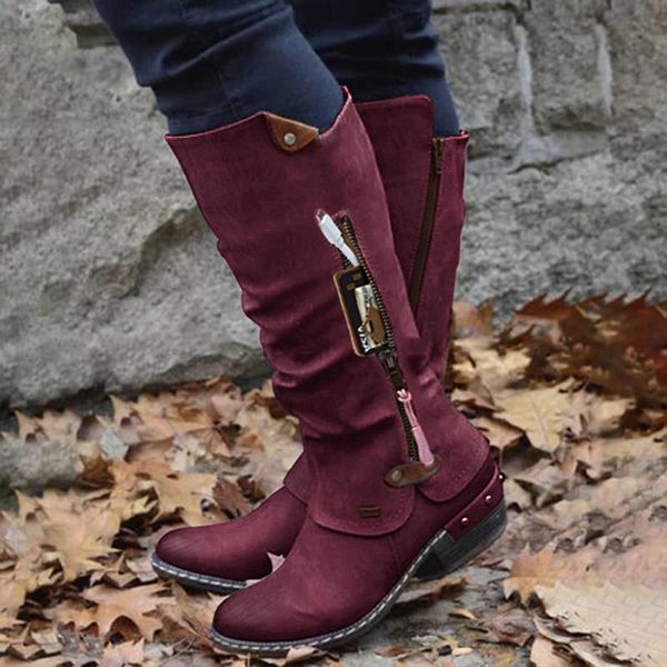 puimentiua women mid calf boots vintage british pu leather shoes woman low heel zip sewing ladies fashion retro long boots women, Black
puimentiua women mid calf boots vintage british pu leather shoes woman low heel zip sewing ladies fashion retro long boots women, Black