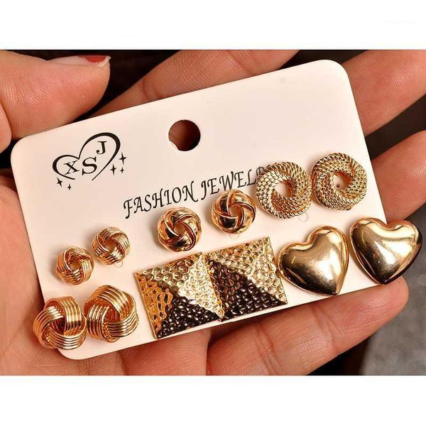 new fashion women jewelry wholesale girls birthday party golden flower heart shape beautiful and beautiful 6 pairs / set earring1, Golden;silver
new fashion women jewelry wholesale girls birthday party golden flower heart shape beautiful and beautiful 6 pairs / set earring1, Golden;silver