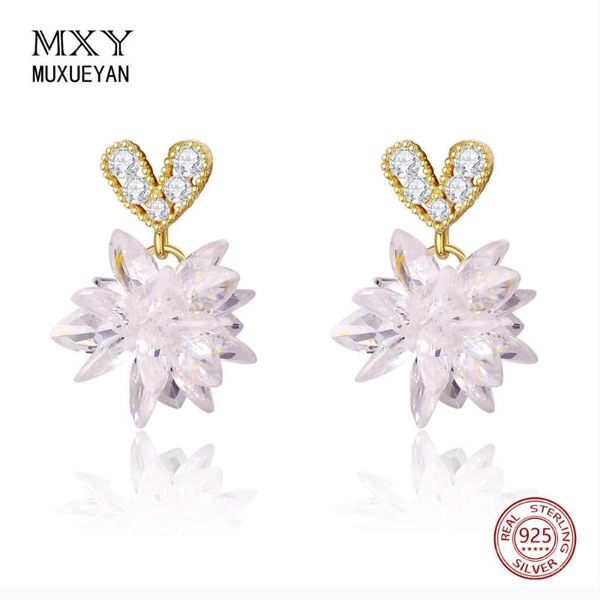 925 Sterling Silver Crystal Cluster Ball Drop Earrings for women plated Gold Jewelry MUXUEYAN
925 Sterling Silver Crystal Cluster Ball Drop Earrings for women plated Gold Jewelry MUXUEYAN