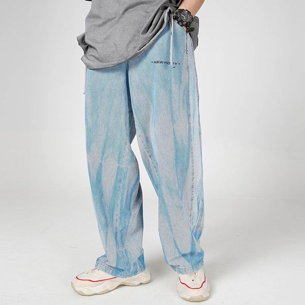 tie dye jeans men denim pants streetwear loose hip hop biker jean casual harajuku baggy style pockets male wide leg trousers, Blue
tie dye jeans men denim pants streetwear loose hip hop biker jean casual harajuku baggy style pockets male wide leg trousers, Blue