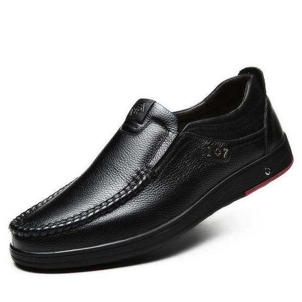 2020 newly men's genuine leather shoes size 38-47 head leather soft anti-slip driving shoes man spring, Black
2020 newly men's genuine leather shoes size 38-47 head leather soft anti-slip driving shoes man spring, Black