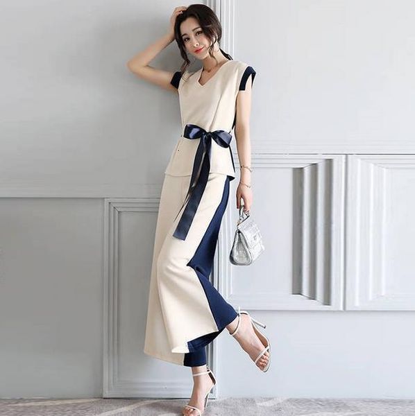 elegant work fashion two piece set bow v-neck women blouse zipper wide led pants 2019 summer office lady suits ae839, Gray
elegant work fashion two piece set bow v-neck women blouse zipper wide led pants 2019 summer office lady suits ae839, Gray