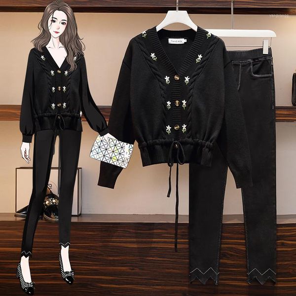 big yards new winter sweater pants women knit younger sister two pcs clothing set leisure suits1, Gray
big yards new winter sweater pants women knit younger sister two pcs clothing set leisure suits1, Gray