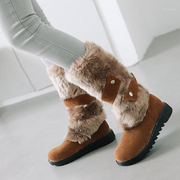 boots beautiful women mid calf winter warm buckle plush shoes snow ladies creepers block heels botes mujer#g11, Black
boots beautiful women mid calf winter warm buckle plush shoes snow ladies creepers block heels botes mujer#g11, Black