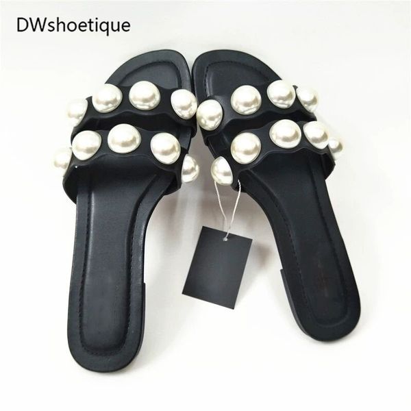 summer pearl women slides flat casual outside women slippers y200624, Black
summer pearl women slides flat casual outside women slippers y200624, Black
