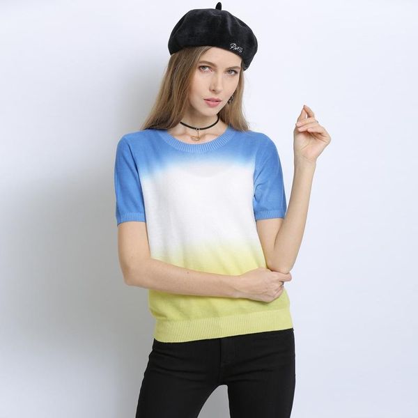 women's tie dye gradient loose harajuku sweater print hip hop short sleeve female streetwear casual knitted pull overs1, White;black
women's tie dye gradient loose harajuku sweater print hip hop short sleeve female streetwear casual knitted pull overs1, White;black