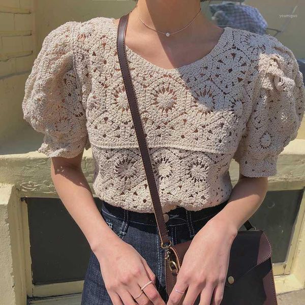 2020 new vintage summer women puff sleeve hollow out shirt female retro perspective lace blouse1, White
2020 new vintage summer women puff sleeve hollow out shirt female retro perspective lace blouse1, White
