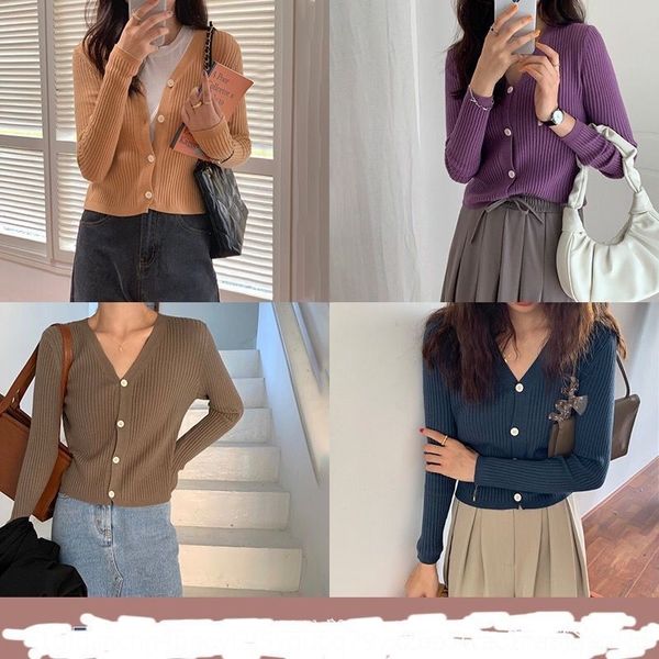 tet9y v-neck knitted cardigan short women's jacket jacket autumn 2020 korean version versatile slim slim long sleeve short 91ezp, White;black
tet9y v-neck knitted cardigan short women's jacket jacket autumn 2020 korean version versatile slim slim long sleeve short 91ezp, White;black