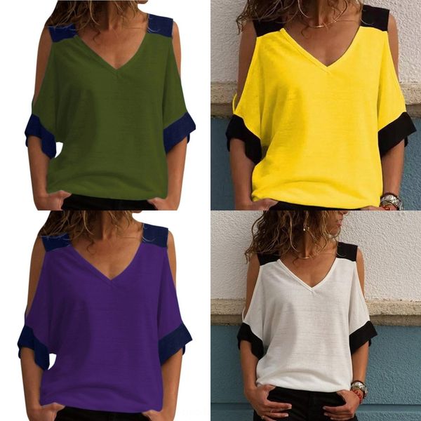iioow new summer v-neckshoulder women's color contrast stitching coat t-shirt sleeve 2019 short t-shirt 1218 tvtza, White
iioow new summer v-neckshoulder women's color contrast stitching coat t-shirt sleeve 2019 short t-shirt 1218 tvtza, White