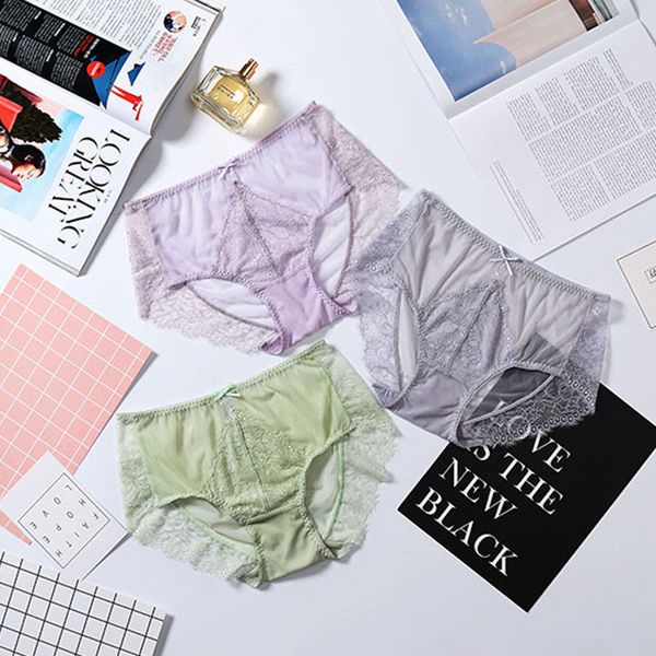 lace middle waist pants breathable mesh girl's briefs cotton crotch women's underwear, Black;pink
lace middle waist pants breathable mesh girl's briefs cotton crotch women's underwear, Black;pink
