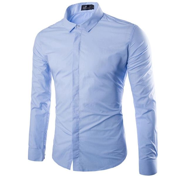 brand sky blue men shirt long sleeve chemise homme 2020 autumn fashion solid color slim fit mens dress shirts camisa social, White;black
brand sky blue men shirt long sleeve chemise homme 2020 autumn fashion solid color slim fit mens dress shirts camisa social, White;black