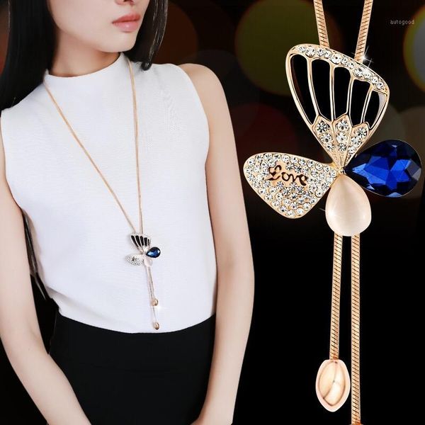 chokers byspt fashion joker blue gray crystal long waterdrop dress adornment necklace the female butterfly sweater chain1, Golden;silver
chokers byspt fashion joker blue gray crystal long waterdrop dress adornment necklace the female butterfly sweater chain1, Golden;silver