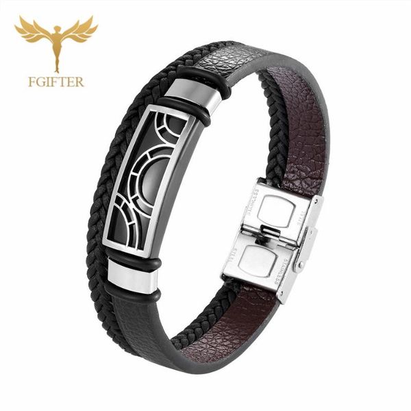 2020 new men's leather bangle irregular line pattern bracelet braided rope stainless steel safety buckle charm male jewellry, Golden;silver
2020 new men's leather bangle irregular line pattern bracelet braided rope stainless steel safety buckle charm male jewellry, Golden;silver