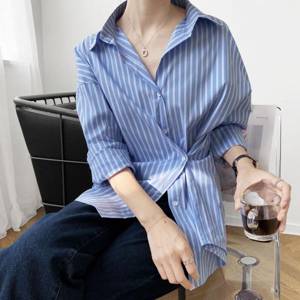 chic striped irregular woman blouses shirts long sleeve slim waist boyfriends style ladies blouse 2020 autumn1, White
chic striped irregular woman blouses shirts long sleeve slim waist boyfriends style ladies blouse 2020 autumn1, White