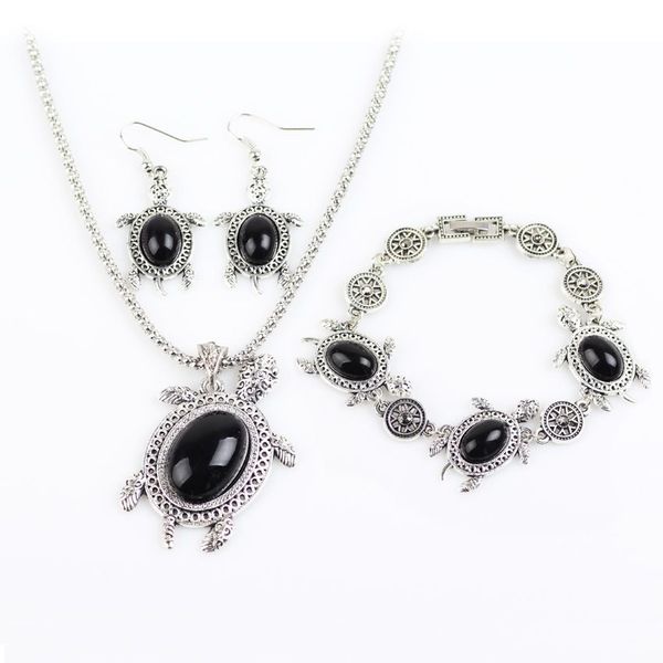 fashion elegant animal turtle shape ancient necklace fine charm bracelet earrings jewelry sets, Black
fashion elegant animal turtle shape ancient necklace fine charm bracelet earrings jewelry sets, Black