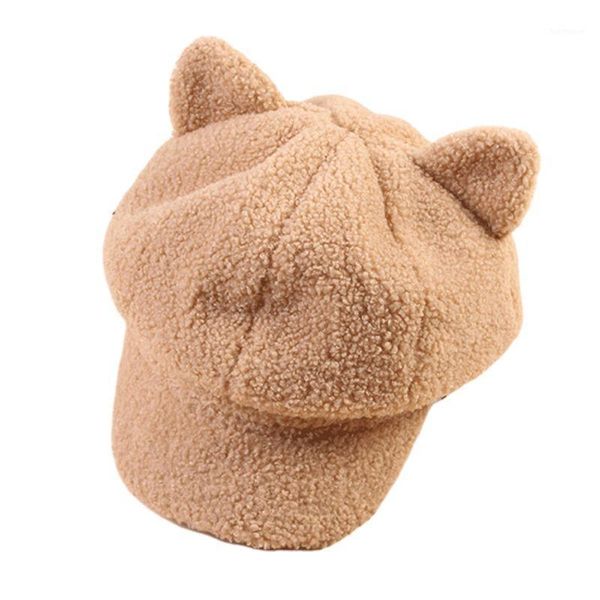 women girls winter faux wool warm beret cap cute cat ears octagonal pumpkin hat1, Blue;gray
women girls winter faux wool warm beret cap cute cat ears octagonal pumpkin hat1, Blue;gray