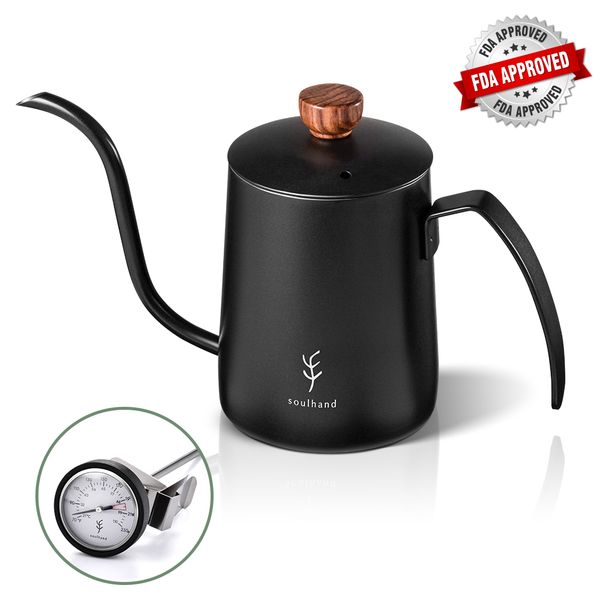 600ml stainless steel coffee gooseneck cafe pot spout teapot with thermometer pour-over drip kettle swan neck q1221
600ml stainless steel coffee gooseneck cafe pot spout teapot with thermometer pour-over drip kettle swan neck q1221