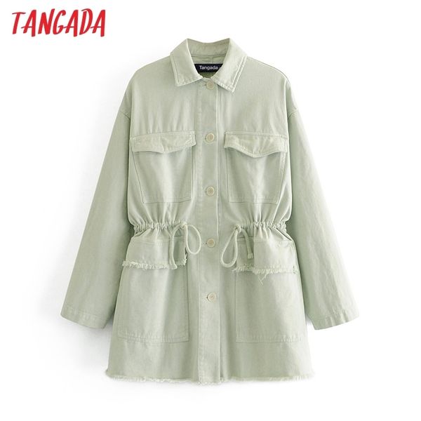tangada women mint green oversized denim jacket coat turn down collar long sleeve loose pocket boy friend style coat 3h686 201026, Black;brown
tangada women mint green oversized denim jacket coat turn down collar long sleeve loose pocket boy friend style coat 3h686 201026, Black;brown