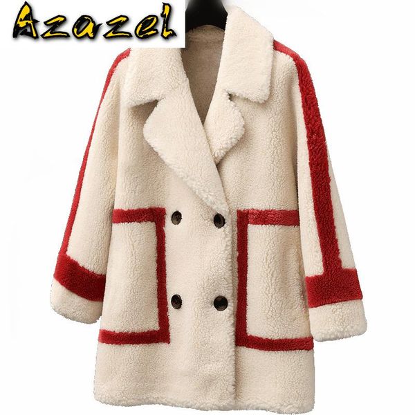 women's fur & faux real female wool jacket vintage autumn winter coat women clothes 2021 korean sheep shearling manteau femme zt4508, Black
women's fur & faux real female wool jacket vintage autumn winter coat women clothes 2021 korean sheep shearling manteau femme zt4508, Black