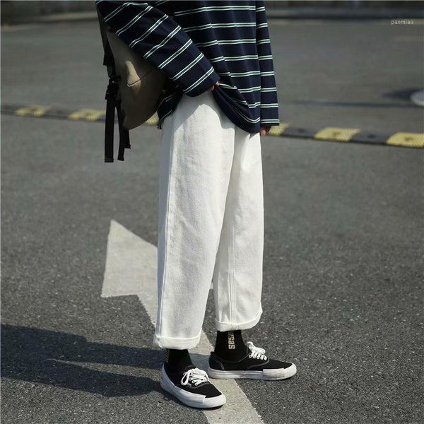 new 2020 fashion denim white washed jeans men's straight fall korean style loose wide leg pants bf harajuku style retro trousers1, Blue
new 2020 fashion denim white washed jeans men's straight fall korean style loose wide leg pants bf harajuku style retro trousers1, Blue