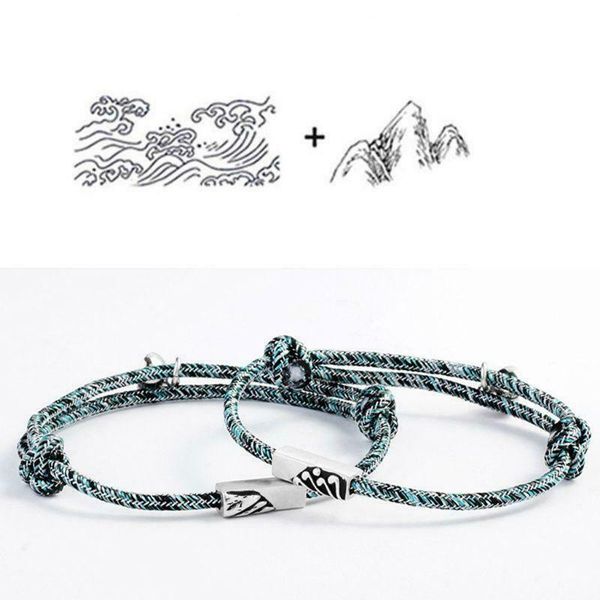2 PCS/SET A Solemn Pledge Of Love Handmade Woven Adjustable Magnetic Bracelet For Couples Valentine's Day Presant Jewelry, Golden;silver
2 PCS/SET A Solemn Pledge Of Love Handmade Woven Adjustable Magnetic Bracelet For Couples Valentine's Day Presant Jewelry, Golden;silver