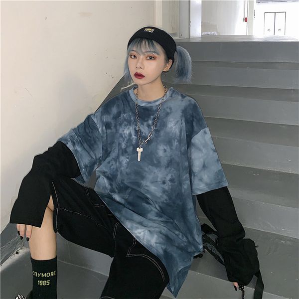 lychee harajuku patchwork long sleeve women sweatshirt tie dyeing fake 2 piece women sweatshirt crew neck loose lady pullovers 201008, Black
lychee harajuku patchwork long sleeve women sweatshirt tie dyeing fake 2 piece women sweatshirt crew neck loose lady pullovers 201008, Black