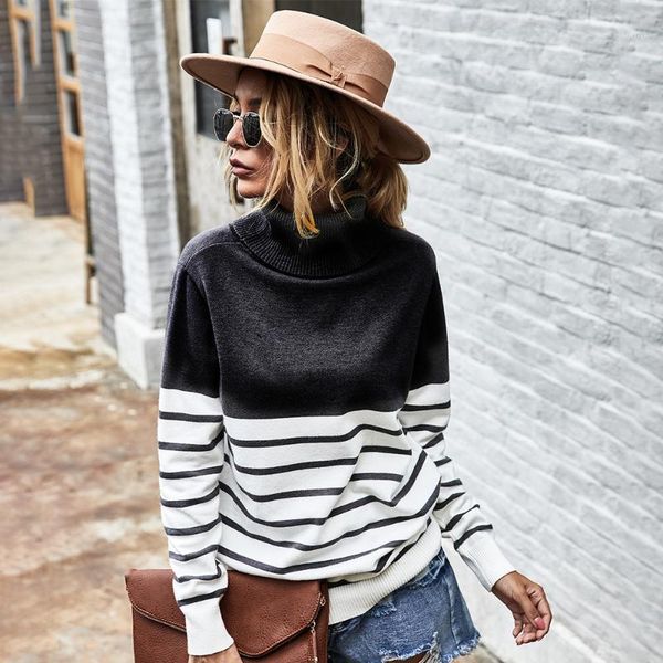 women's sweaters sweater women turtleneck pullovers fashion striped knitted winter clothes for casual pullover jumper wf0111, White;black
women's sweaters sweater women turtleneck pullovers fashion striped knitted winter clothes for casual pullover jumper wf0111, White;black